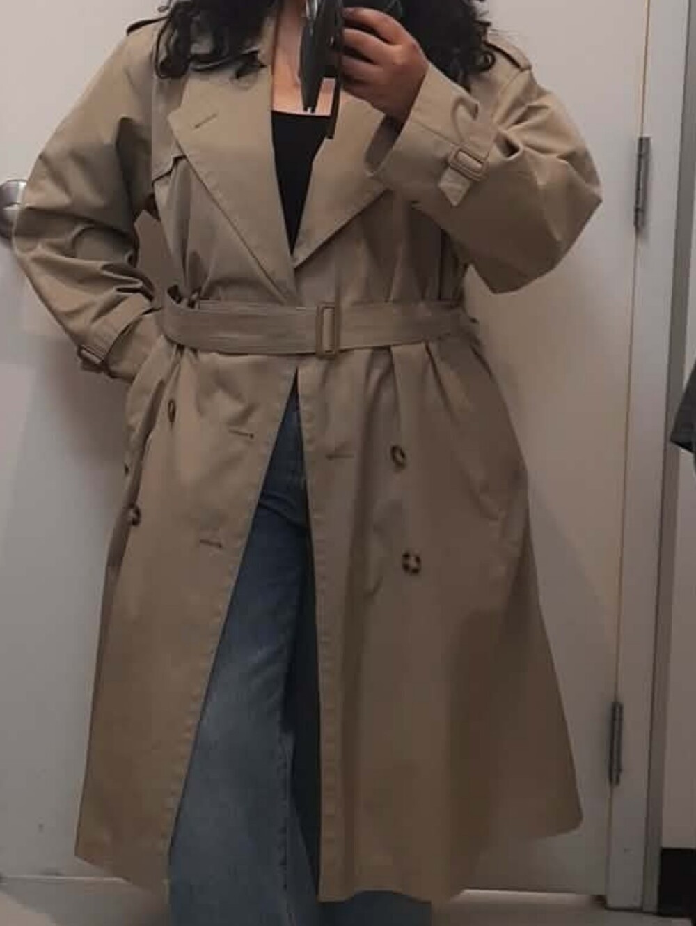 Westbury Wool Beige Trench Coat - Women's Long Belted Trench